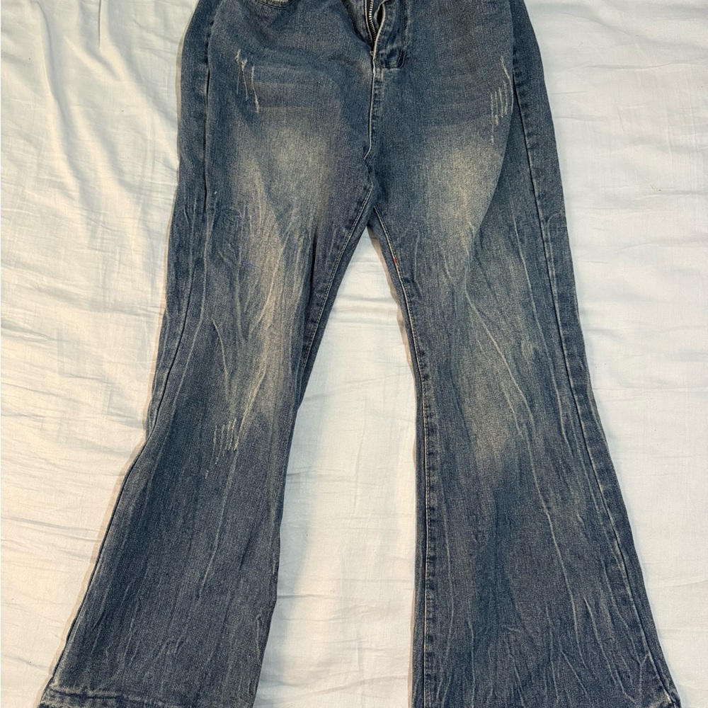 Stylish Blue Flared Jeans